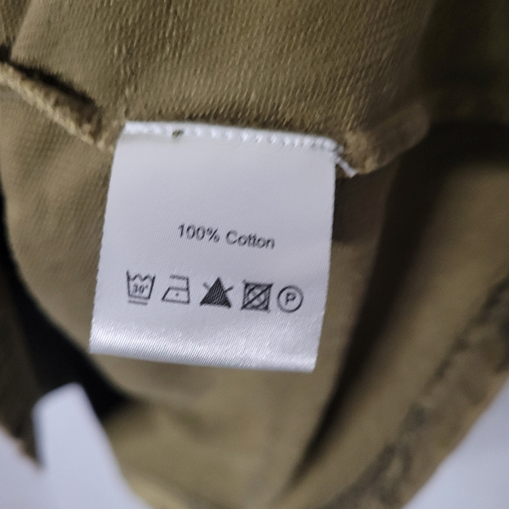 APU Cowl Neck Tunic Shirt Womens Size Small Olive Green Loose Fit Pockets Earthy - Picture 4 of 10